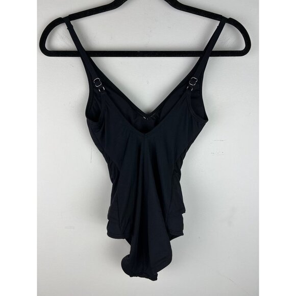 Michael Michael Kors Tummy Control Slimming Black One Piece Swimsuit 4 - Picture 6 of 9